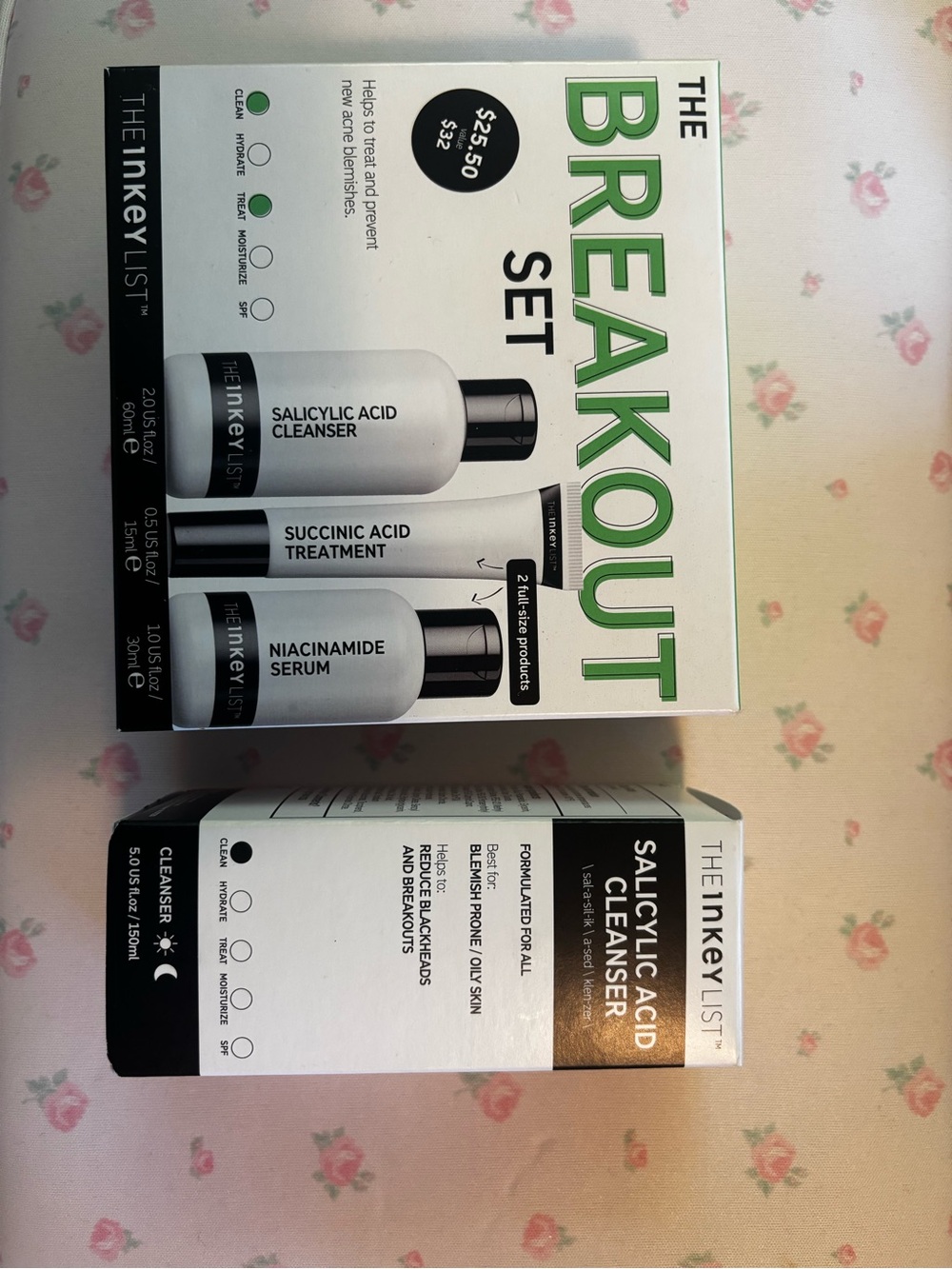 Breakout Set – White & Green Skin Clarifying Trio free cleanser with purchase